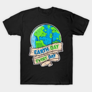 Earth Day Everyday Climate Vote Typographie Illustration Gift T-Shirt